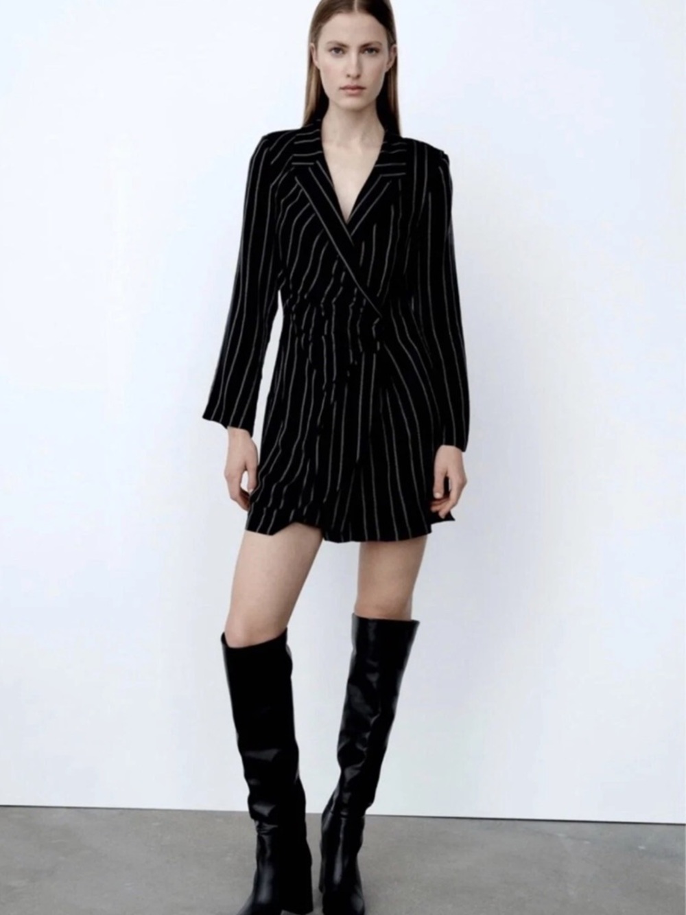 ZARA SPECIAL EDITION STRIPED BLAZER DRESS SIZE S